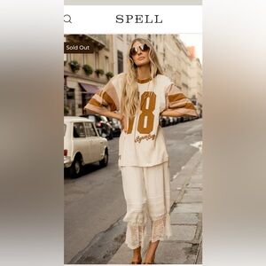 Spell Cream Lace Pants size XL new with tags